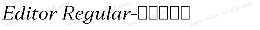 Editor Regular字体转换